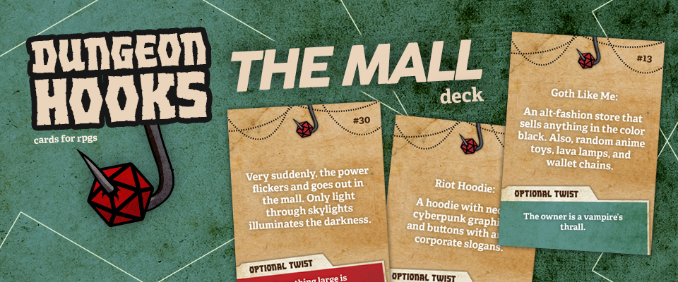 Dungeon Hooks The Mall Deck - Cards for RPGs