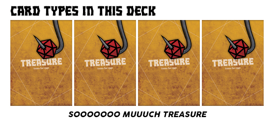 This deck features 50 treasure cards!