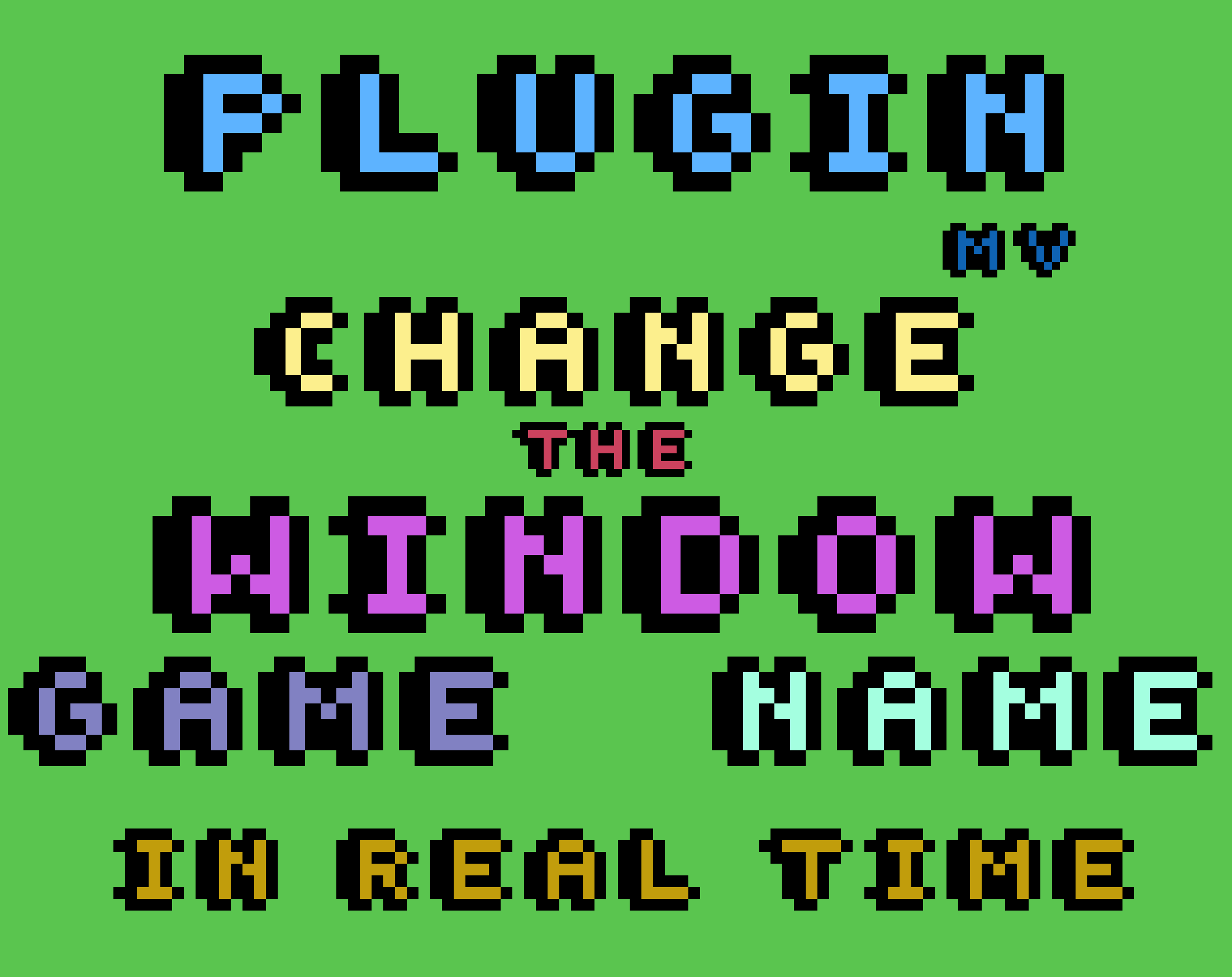 Change The Window Game Name In Real Time - RPG Maker MV Plugin