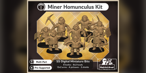 Cover image for Hairic Miniatures - Miner Homunculus Kit