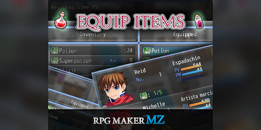 Cover image for Equip Items - Rpg Maker MZ plugin