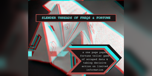 Cover image for slender threads of freqs and fortune
