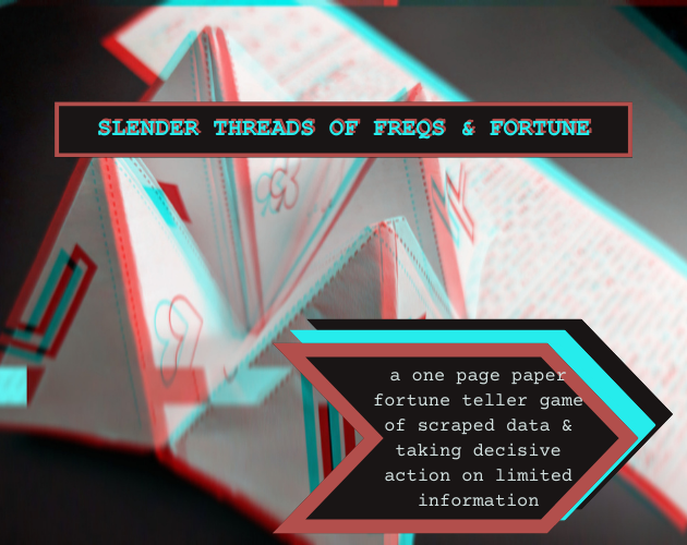 Cover image for slender threads of freqs and fortune