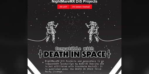 Cover image for Death in Space RPG Generators