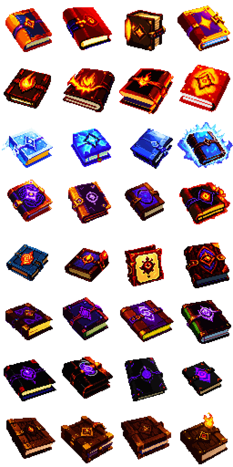 Book of magic Grid: 32x32 : r/PixelArt