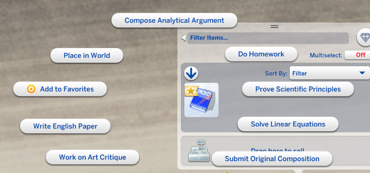 online homework sims 4 mod