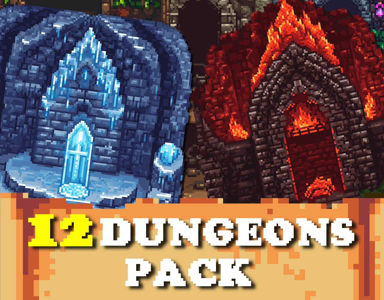 12 Dungeon Entrance Asset Pixelart Pixel Art Sprite Top Down Dungeon Pack Rpg By Captainskeleto 0149