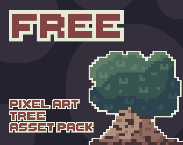 Free 32x32 Pixel Art Trees by MichaelsGameLab