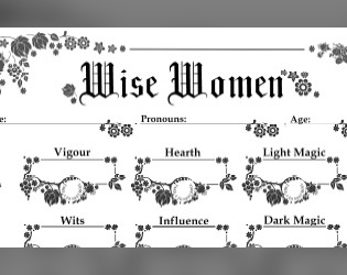 Wise Women character sheet   - A free to download character sheet for Wise Women 