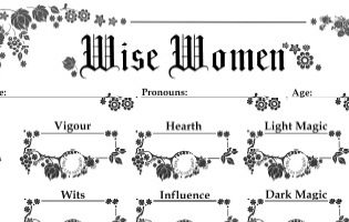 Cover image for Wise Women character sheet