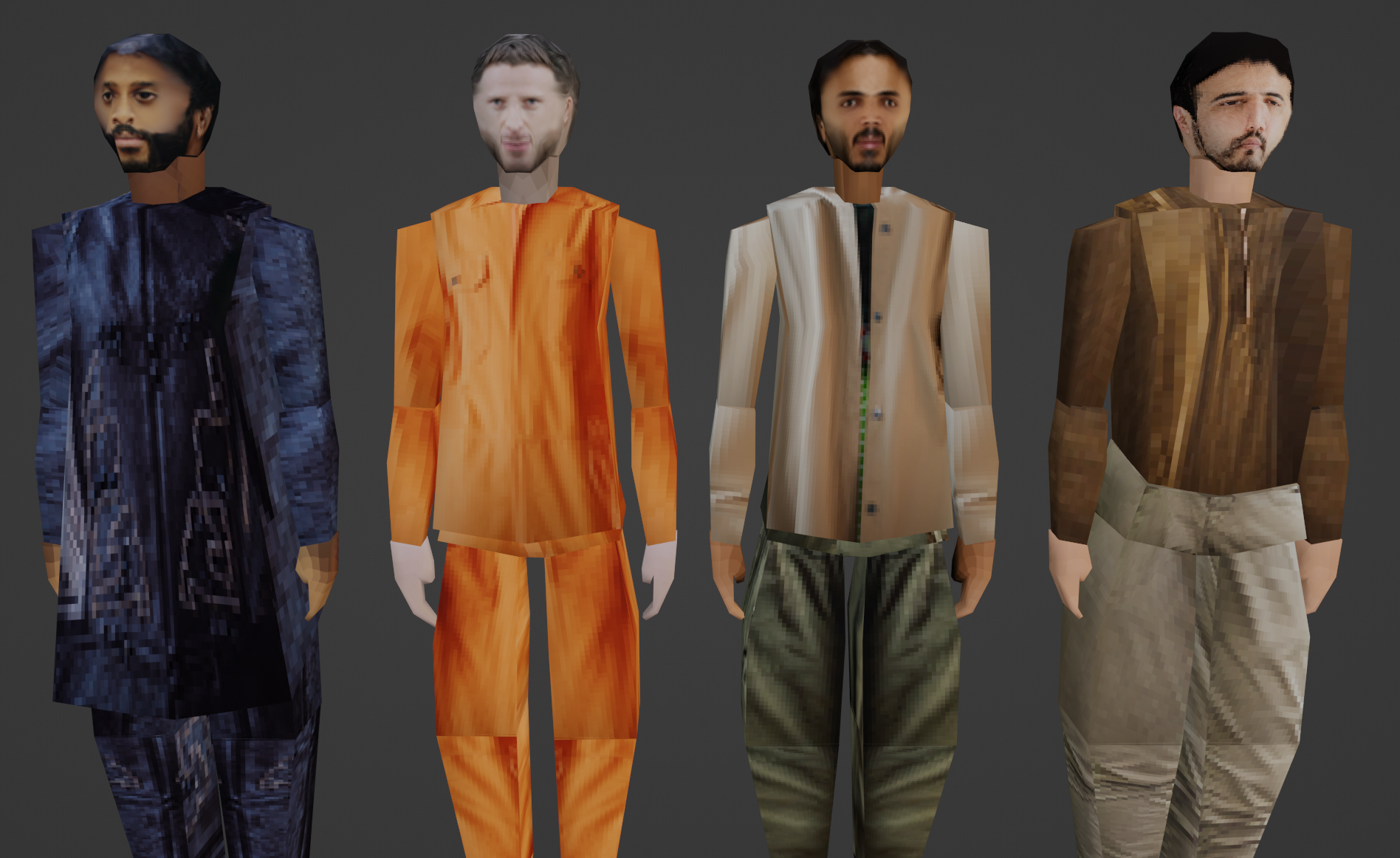 PSX Style Male Character Pack