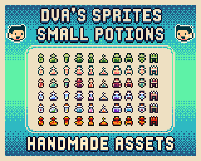 DVA'S Sprites: 2D Potions Pack 8x8