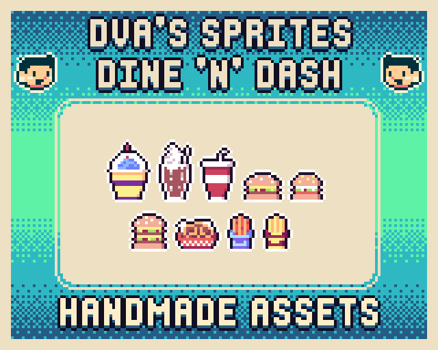 DVA'S Sprites: Dine N' Dash Twitch Badges