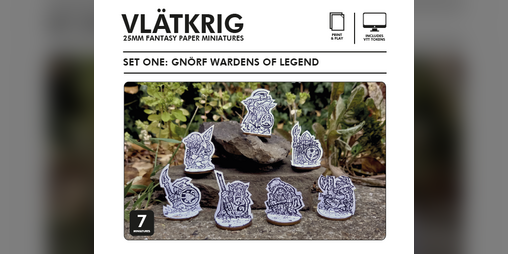 Cover image for Gnörf Wardens of Legend: Vlätkrig Paper Minis Set One