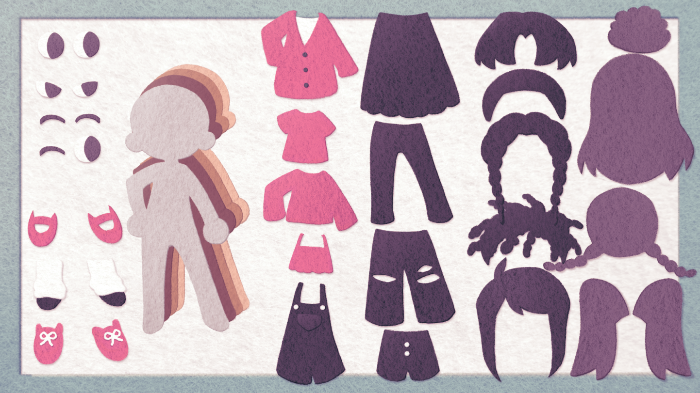 Cover image for Felt dress up doll !