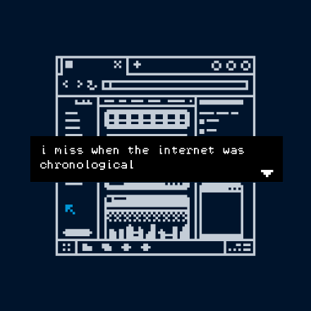 i miss when the internet was chronlogical (bitsy jam #76)