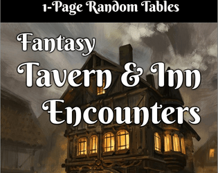 Fantasy Tavern and Inn Encounters  