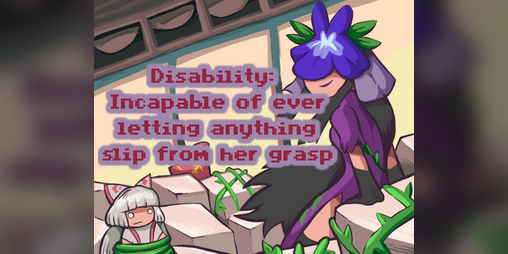Cover image for Disability: Incapable of ever letting anything slip from her grasp