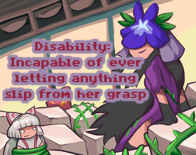 Cover image for Disability: Incapable of ever letting anything slip from her grasp