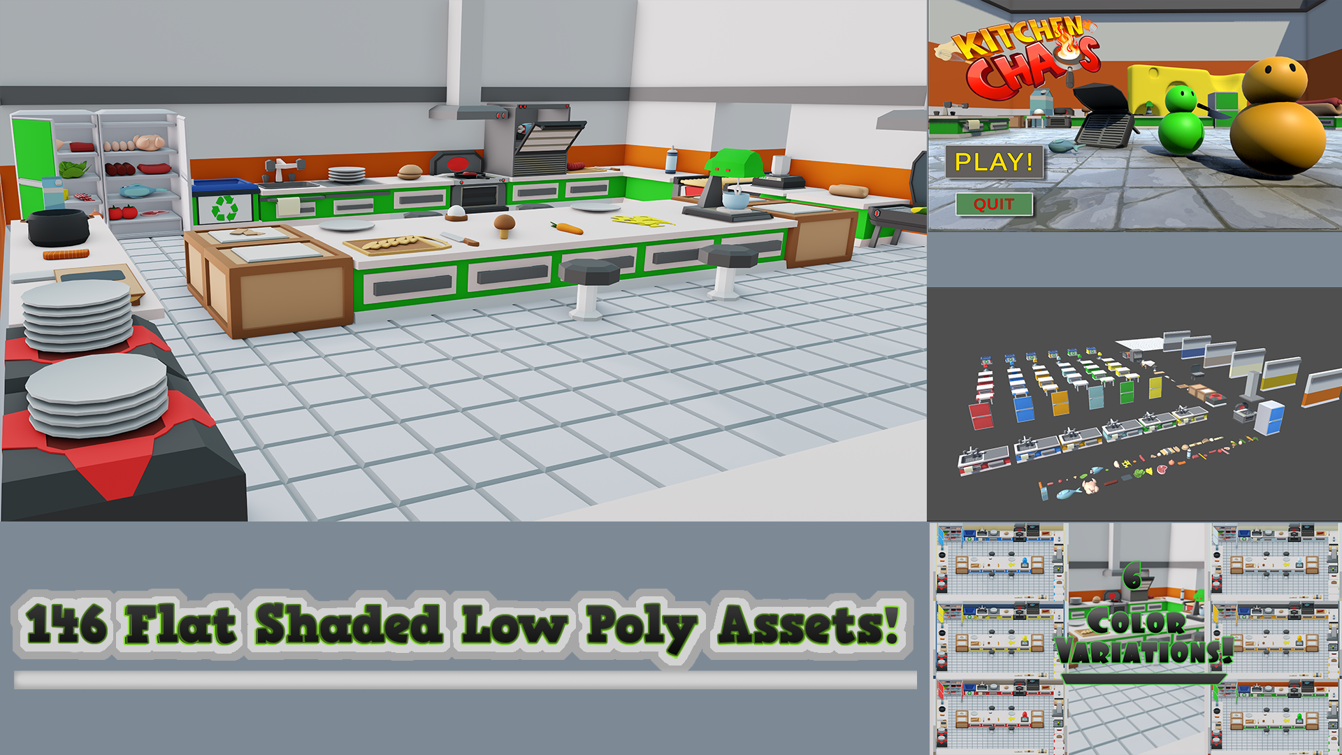 Low Poly Kitchen Assets Pack