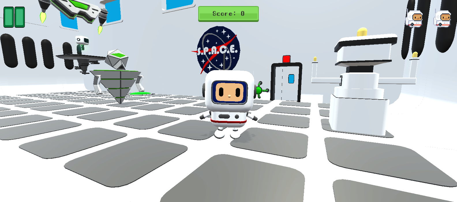 Spaceship Astronauts 3D
