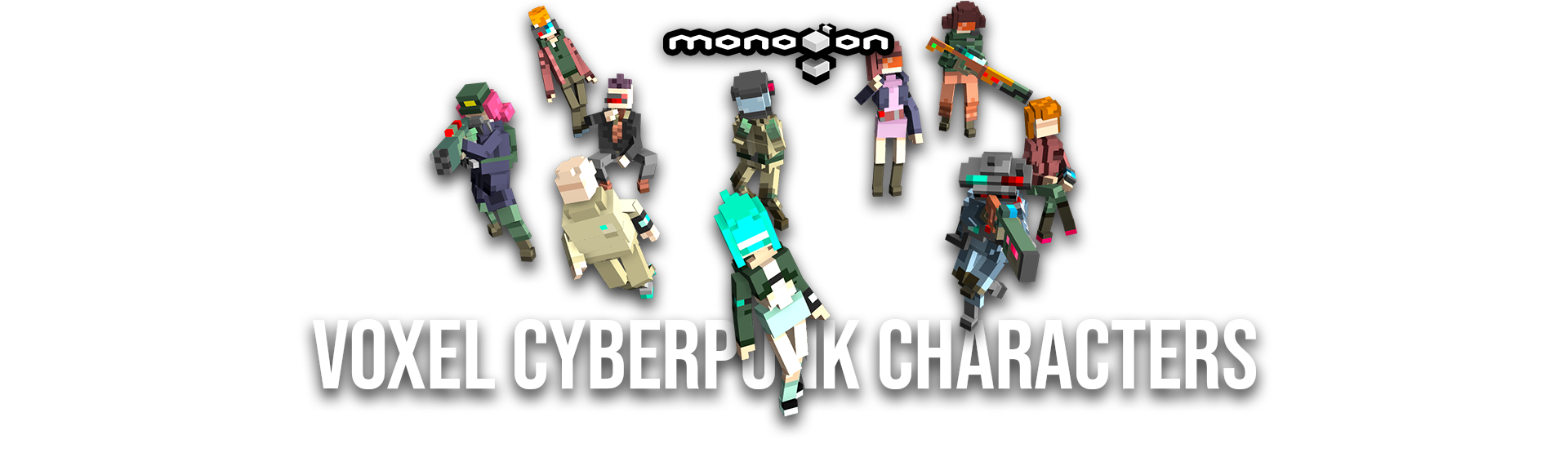 Voxel Cyberpunk Characters - monogon