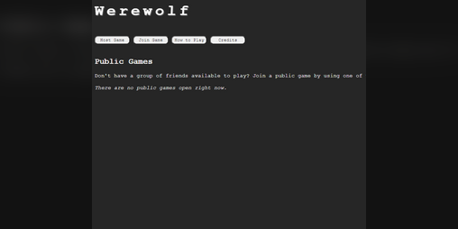 Cover image for Werewolf Online