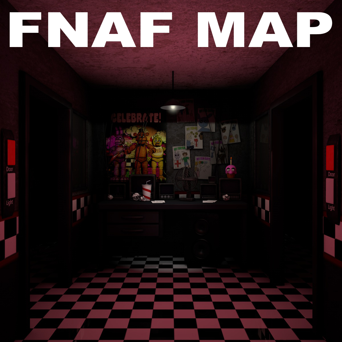 FNAF 1 MAP by KrastyBro Studio