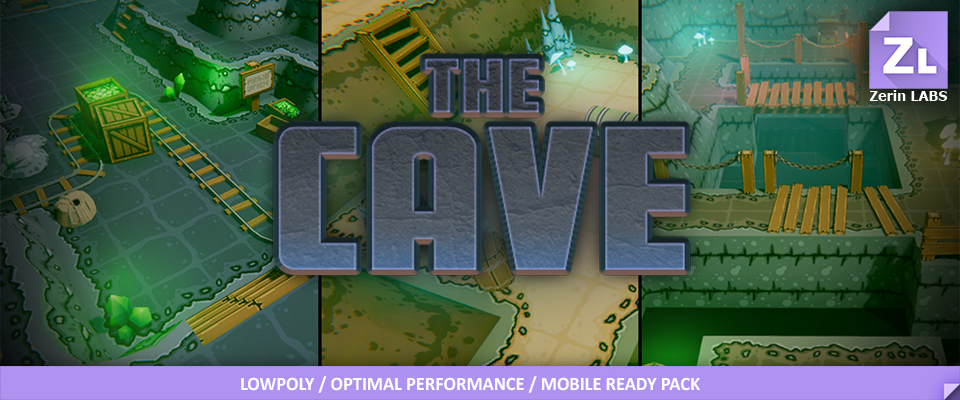 Lowpoly modular dungeon : The Cave