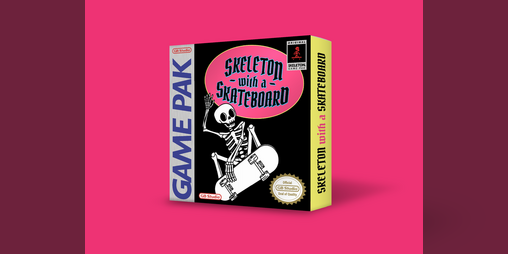 Cover image for Skeleton with a Skateboard