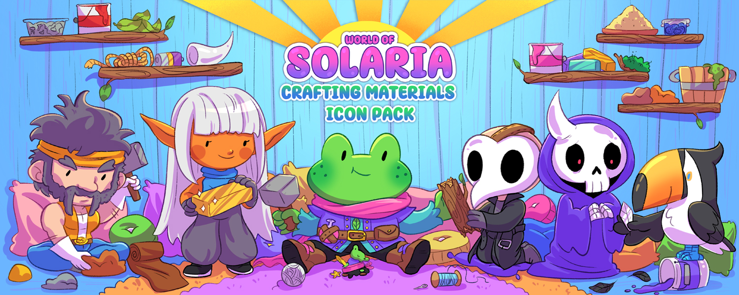 World of Solaria: Crafting Materials Icon Pack