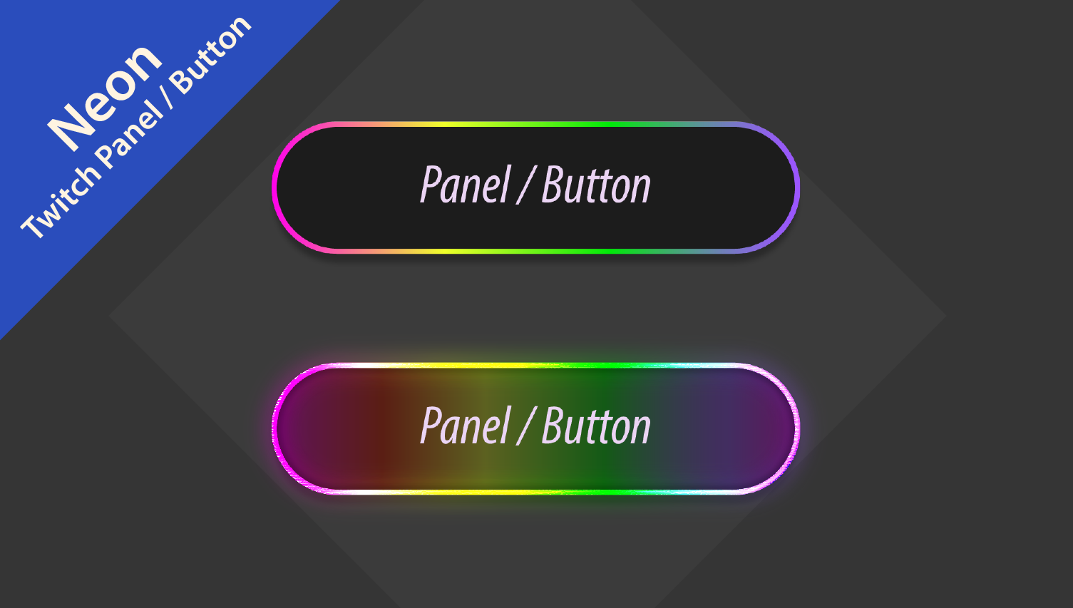 Neon style Twitch panel / Game button