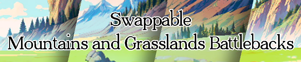 12 Swappable Mountains and Grasslands Battlebacks