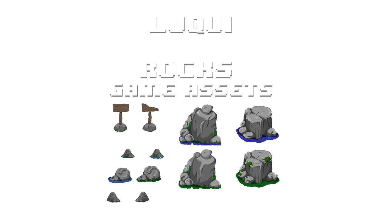 LuQui Sprite Rocks Game assets