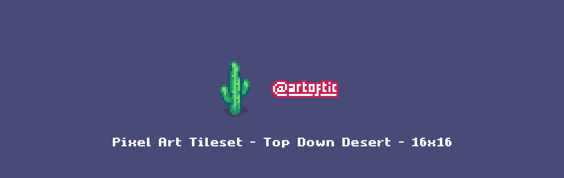 Pixel Art Tileset - Top Down Desert- 16x16
