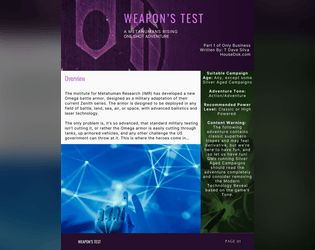 Weapon’s Test - A Metahumans Rising Adventure  