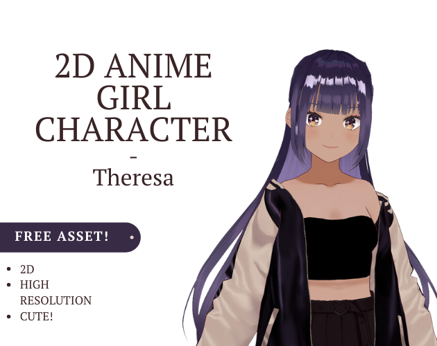 28 Character Sprites - Anime Girl - Theresa