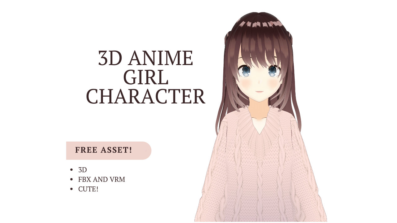 Free 3D Anime Girl - Rose