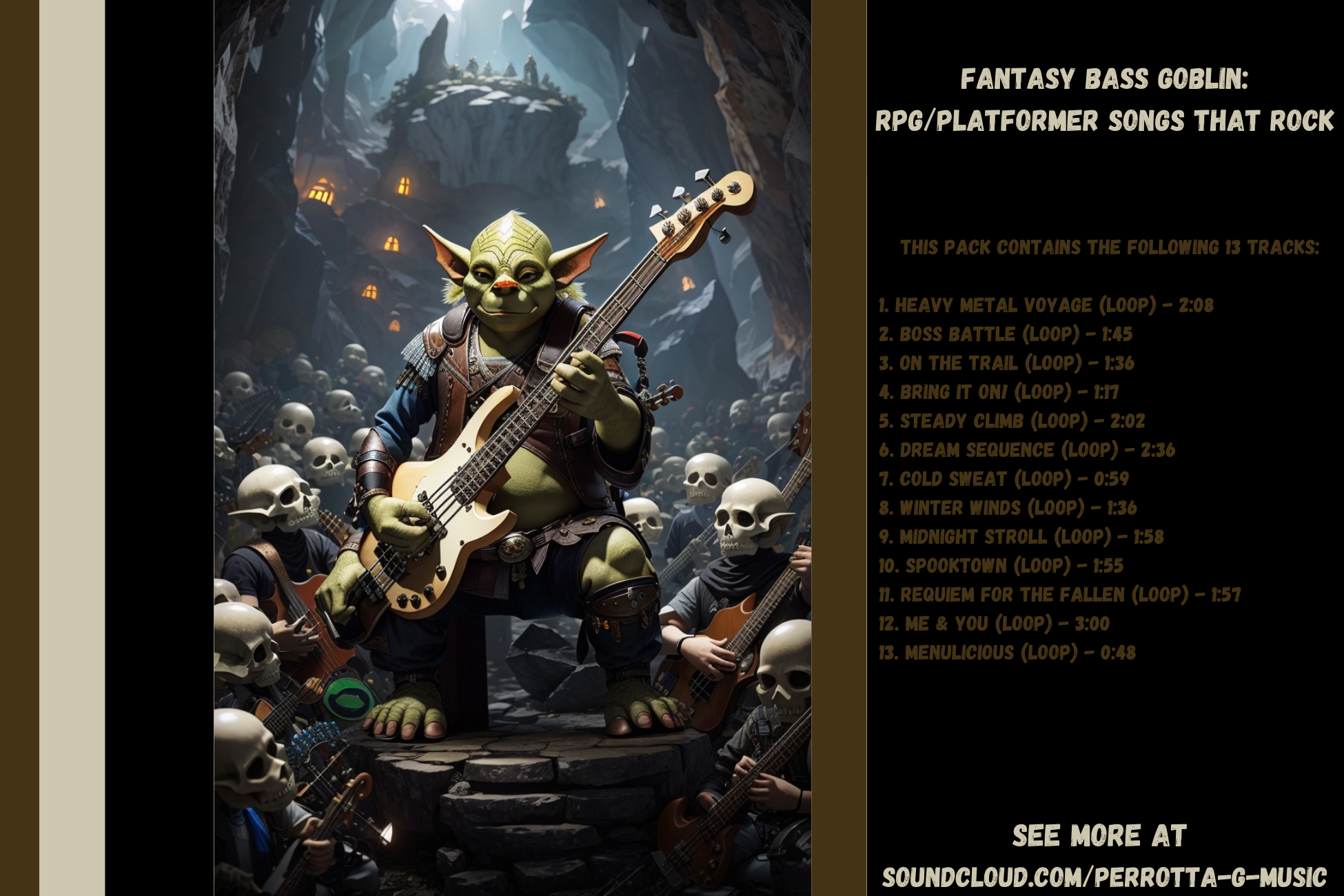 Fantasy Bass Goblin: RPG/Platformer Songs that Rock