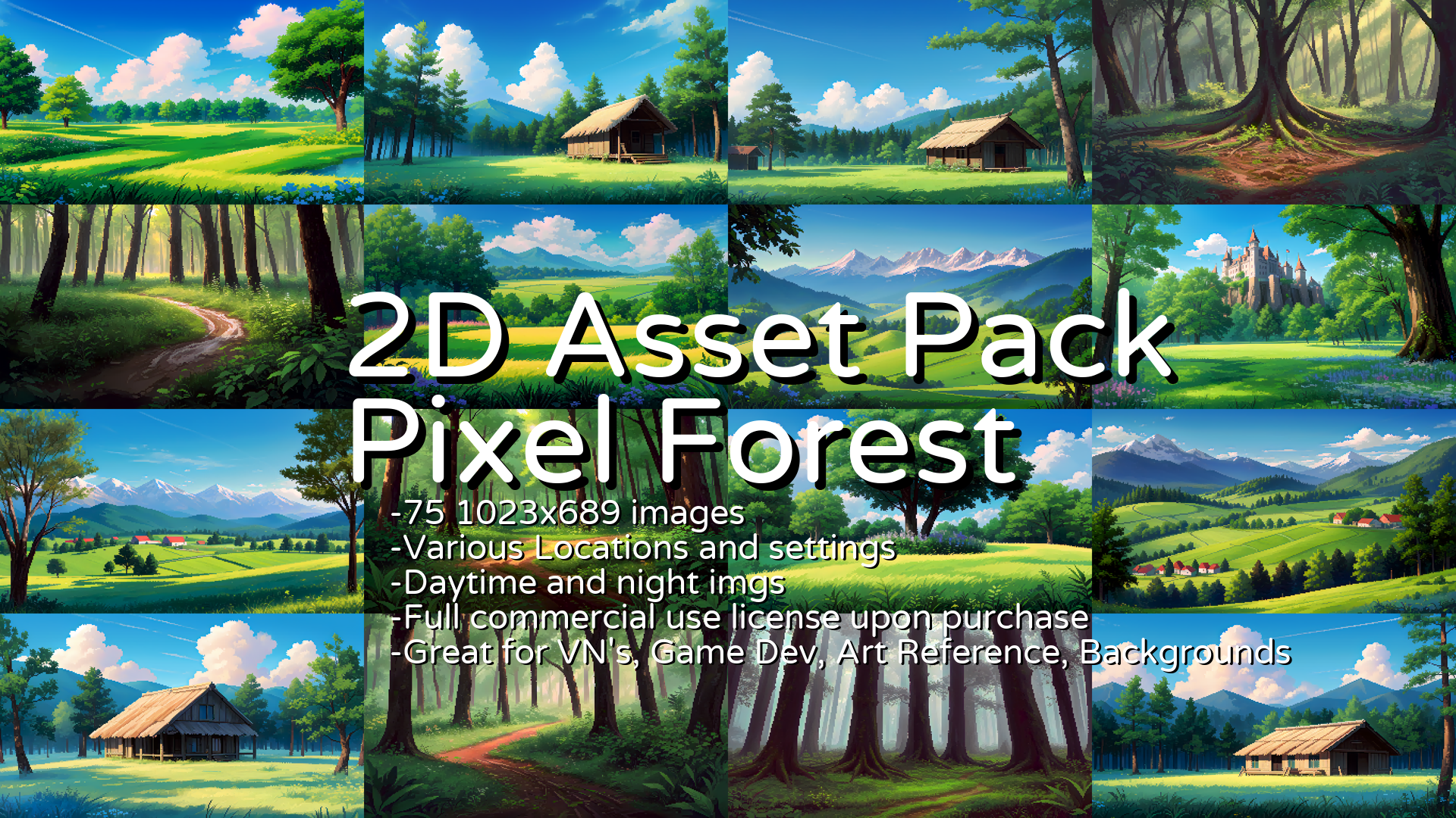 Fantasy Pixel Forest 2d Art Pack