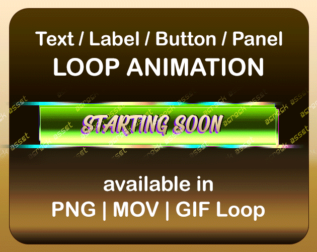Glitch Flashy Loop Text animation for Vtubers / Game Developers