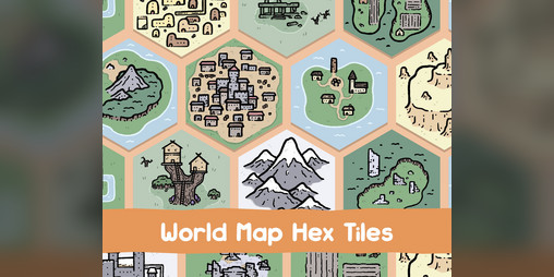 Cover image for World Map Hex Tiles