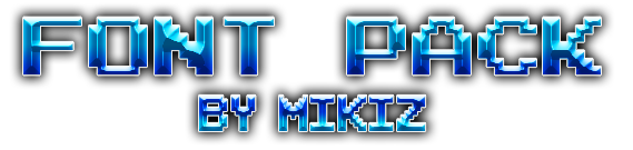PIXEL FONTS PACK 3 by Mikiz