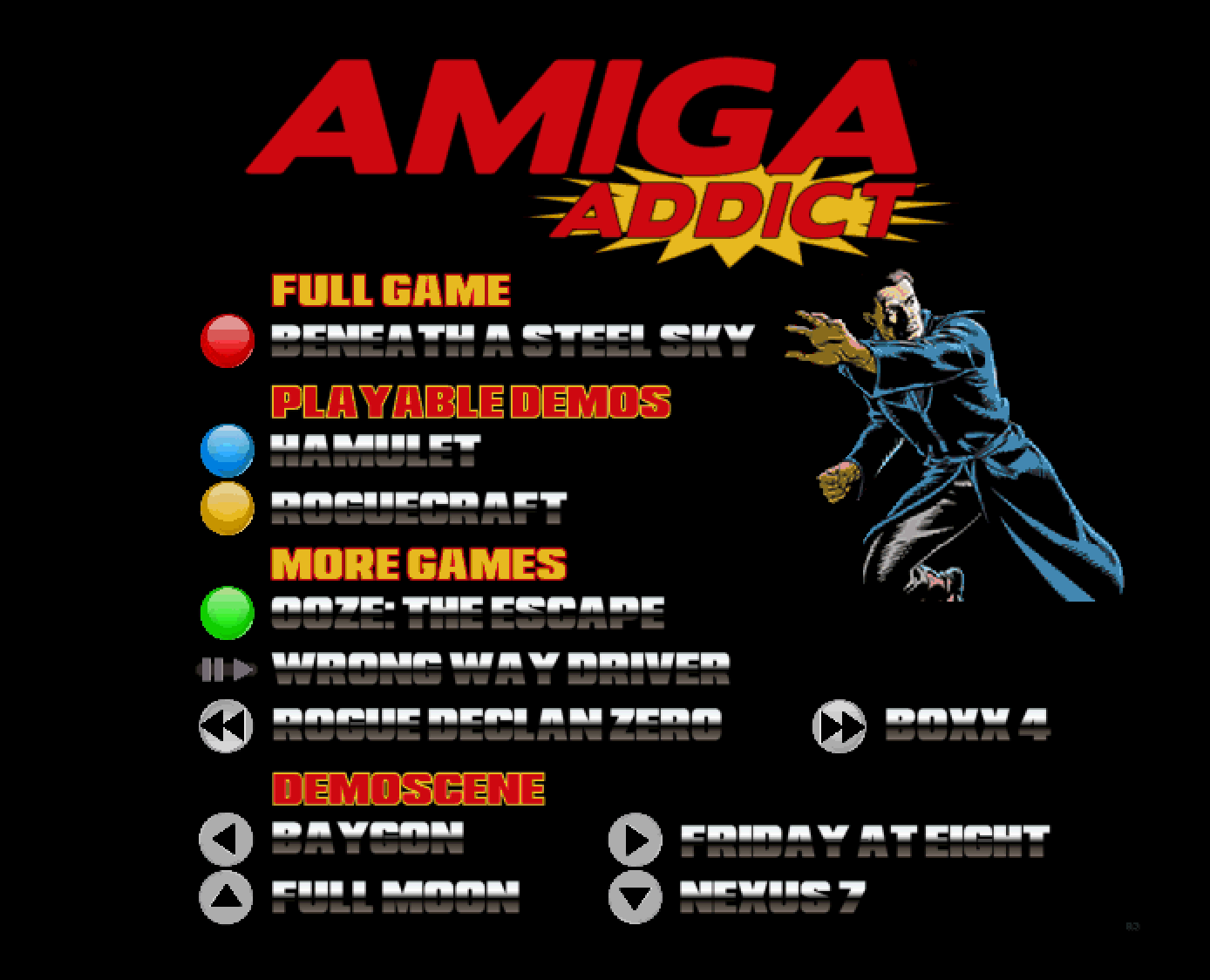 Amiga Addict Issue 24 CD Menu