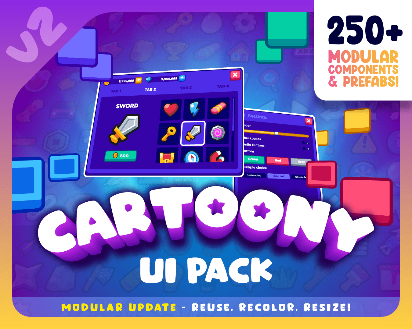 FREE! Full Game Cartoon UI Pack V2! {PSD & ROBLOX FILE} - Community  Resources - Developer Forum