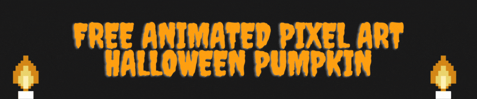 FREE Animated Pixel Art Halloween Pumpkin