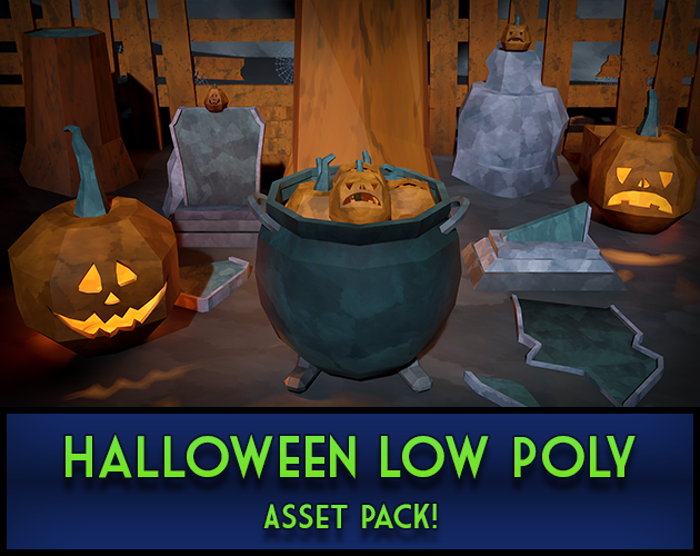 PSX PS1 Halloween Low Poly Asset Pack by Stay Retro