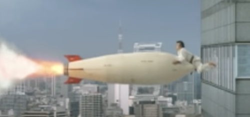 Segata Sanshiro grabbing a missile.