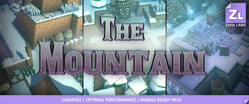 Lowpoly modular dungeon : The Mountain