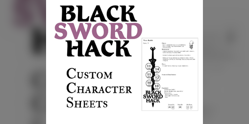 Cover image for Black Sword Hack - Custom Character Sheet